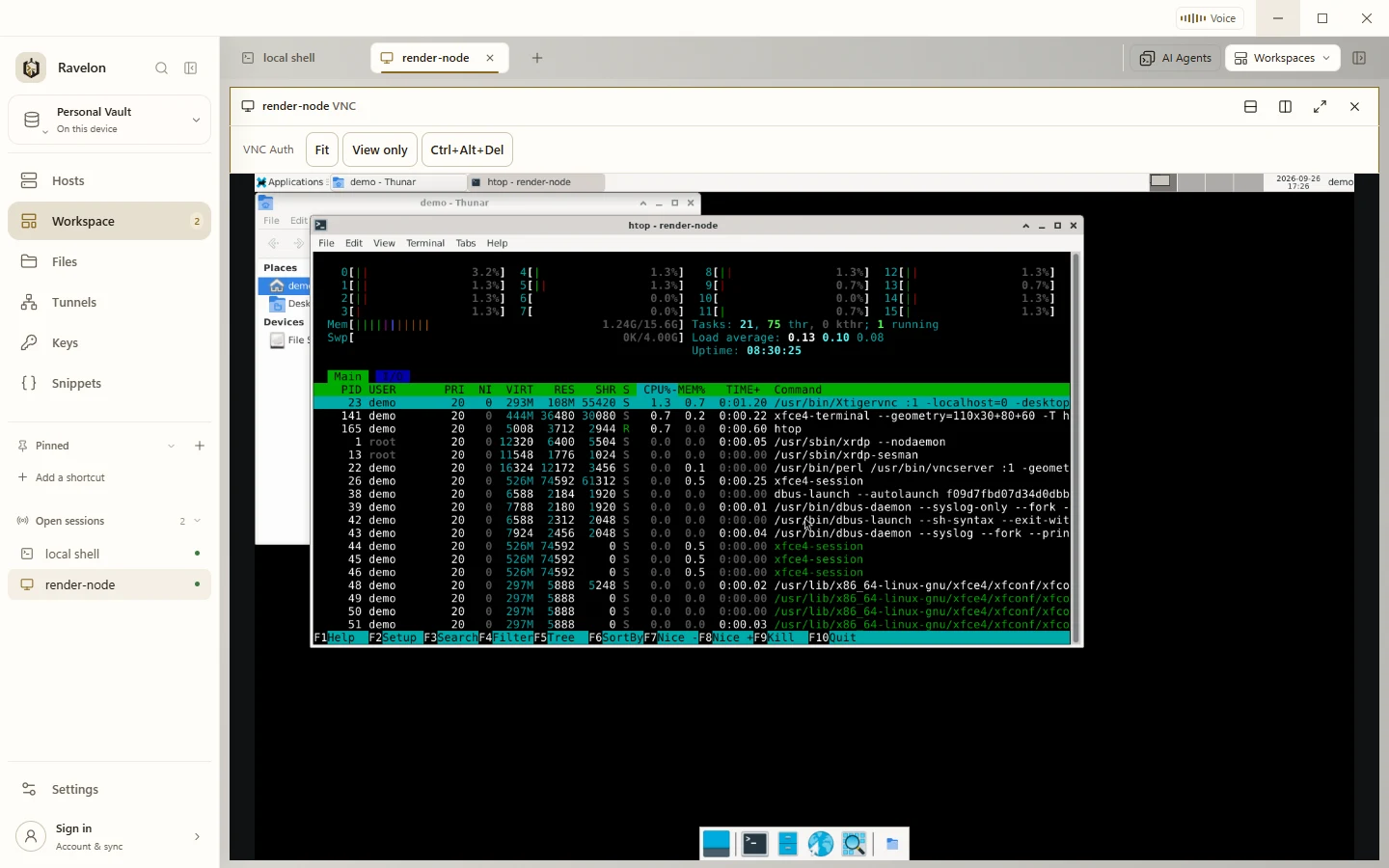 VNC session